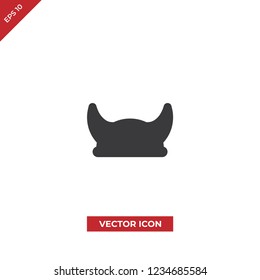 Halloween devil horn vector icon