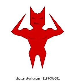 Halloween devil logo.