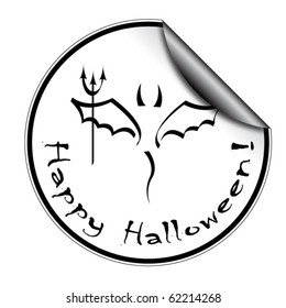 Halloween devil sticker
