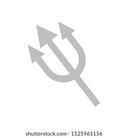 halloween devil trident isolated icon vector illustration design