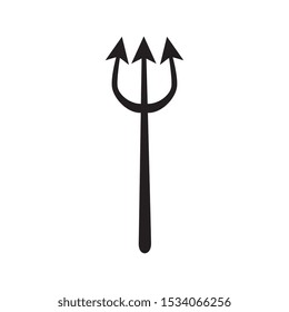 halloween devil trident isolated icon vector illustration design
