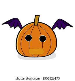 Halloween Deviling Pumpkin cartoon vector