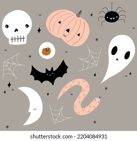 Halloween digital art crafts, Nice vector illustrations