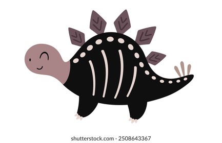 Halloween dinosaur clipart. Cute dinosaur clipart in cartoon flat style. Halloween clipart. Hand drawn vector illustration.