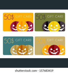 halloween discount gift cards illustration
