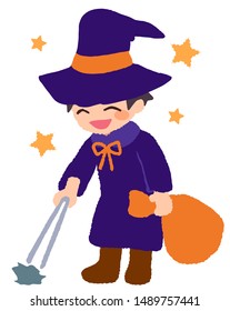 Halloween, disguise and clean up