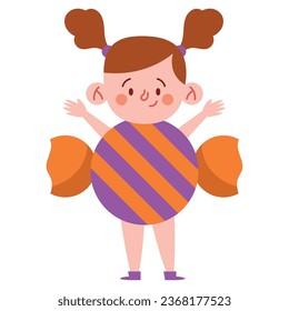 halloween disguised candy vector isolated