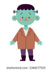 halloween disguised frankenstein vector isolated