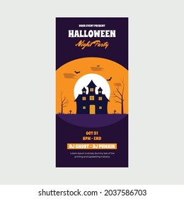 Halloween Dl Flyer Design Template.. Halloween Rack Card