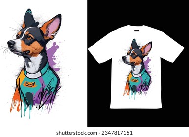 Halloween Dog T Shirt Design Vector File Ai Generated 