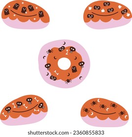 Halloween donut cafe with sweets