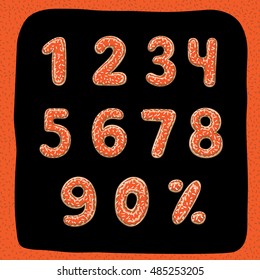 Halloween donuts numbers