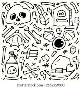 halloween doodle cartoon illustration design