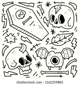 halloween doodle cartoon illustration design