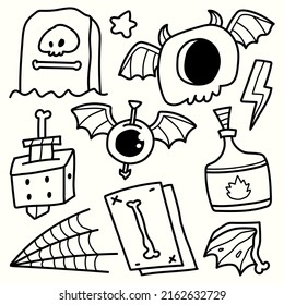 halloween doodle cartoon illustration design