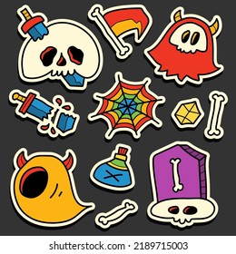Halloween doodle cartoon illustration design