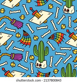 halloween doodle cartoon pattern design