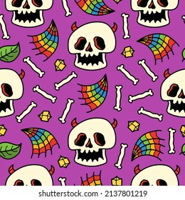 halloween doodle cartoon pattern design