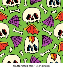 halloween doodle cartoon pattern design