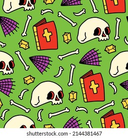 halloween doodle cartoon pattern design