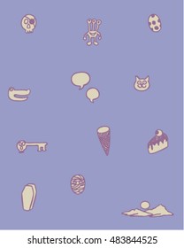 Halloween doodle cute style