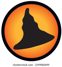 Halloween doodle design on black and orange background. Hand drawn illistration for Halloween decorations, stickers, cards,  t-shirts, mugs, backgrounds.