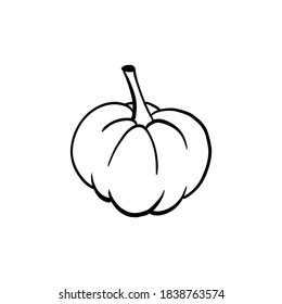 Elemento de calabaza de doodle de Halloween. Ilustración vectorial aislada para diseño vacacional