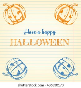 Halloween doodle - pumpkins