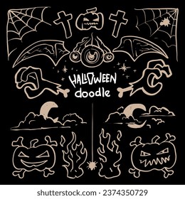 Halloween Doodle sketchy hand drawn element
