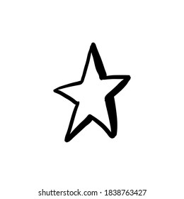 Elemento estrella del doodle de Halloween. Ilustración vectorial aislada para el diseño de las vacaciones de octubre