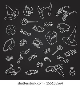 Halloween doodle. Vector illustration.