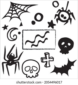 halloween doodle vector illustration October 31