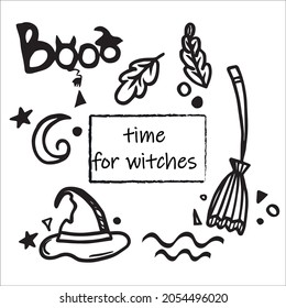 halloween doodle vector illustration October 31