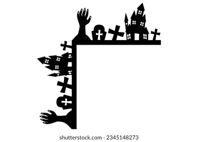 halloween door corner sign SVG