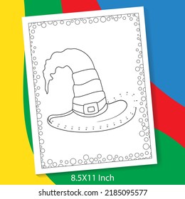 halloween dot to dot game and color for children, 1 to 20 Connect dot to dot game for children