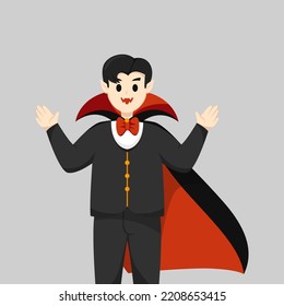 Halloween Dracula Character Design Illustration