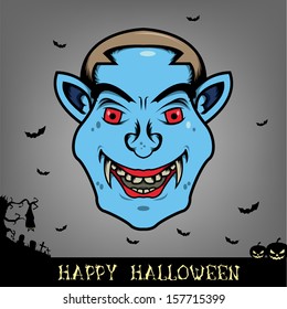 Halloween dracula head