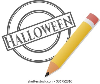 Halloween dibujado con lápiz