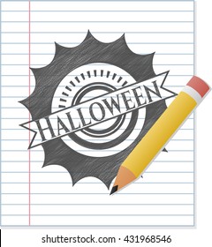 Halloween dibujado con lápiz