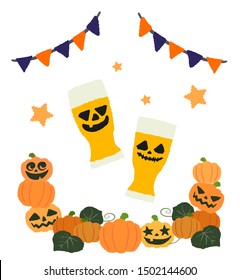 Halloween drink with face painted