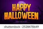 Halloween editable text effect. Happy halloween background