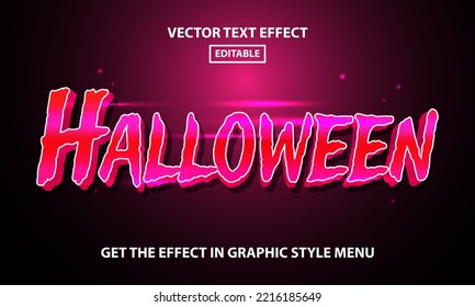 Estilo de efecto de texto editable de Halloween