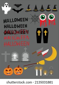 Halloween Element Collection Vector Set