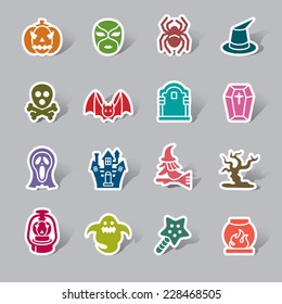 Halloween Element Color Icon Label