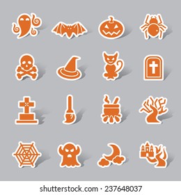 Halloween Element Color Icon Label