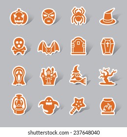 Halloween Element Color Icon Label