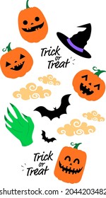 Halloween element design. Vector illustration for poster, banner, greeting card and party invitation.