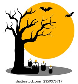 The Halloween element with full moon