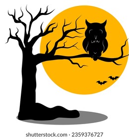 The Halloween element with full moon