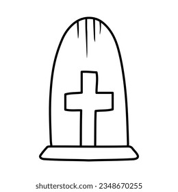 Elemento y objeto de Halloween para proyectos de diseño. Lápida para Halloween. QEPD.